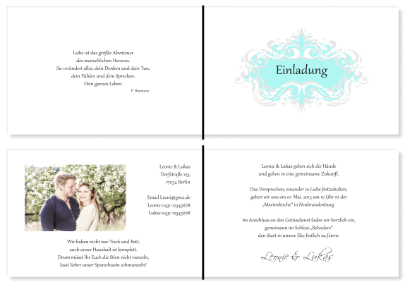  Einladungskarten Hochzeit, Hochzeitseinladungen, Hochzeitskarten, Einladungen f&uuml;r Hochzeit