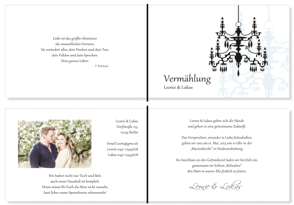  Einladungskarten Hochzeit, Hochzeitseinladungen, Hochzeitskarten, Einladungen f&uuml;r Hochzeit