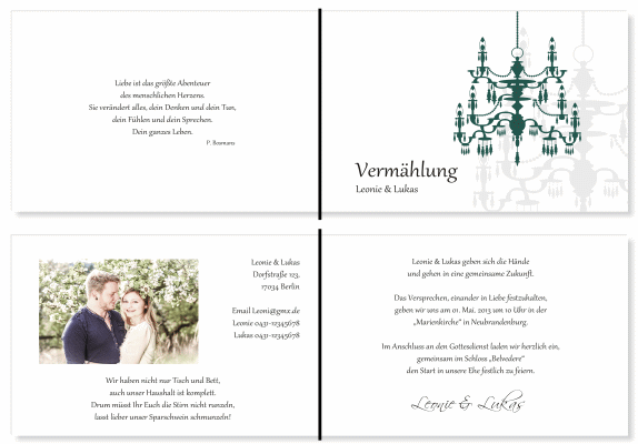  Einladungskarten Hochzeit, Hochzeitseinladungen, Hochzeitskarten, Einladungen f&uuml;r Hochzeit