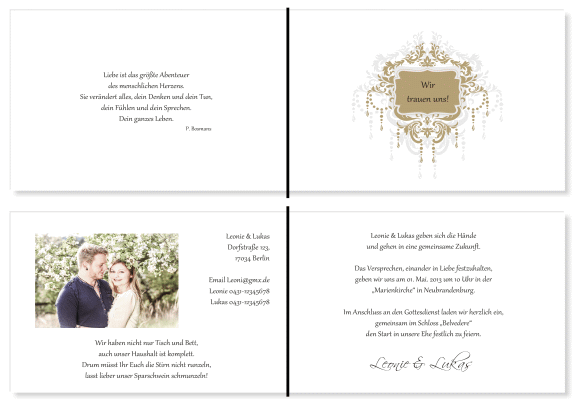 Einladungskarten Hochzeit, Hochzeitseinladungen, Hochzeitskarten, Einladungen f&uuml;r Hochzeit