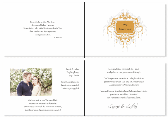  Einladungskarten Hochzeit, Hochzeitseinladungen, Hochzeitskarten, Einladungen f&uuml;r Hochzeit