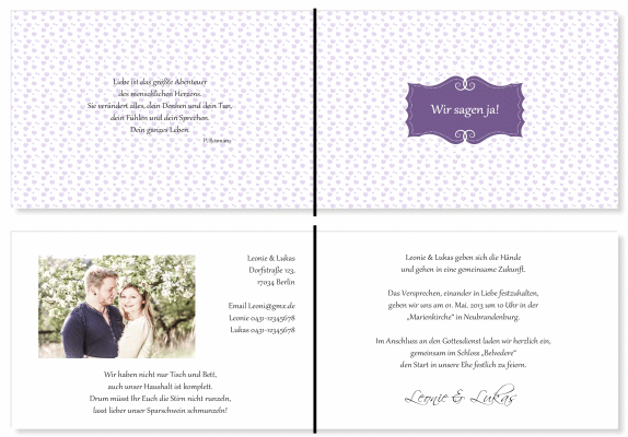  Einladungskarten Hochzeit, Hochzeitseinladungen, Hochzeitskarten, Einladungen f&uuml;r Hochzeit