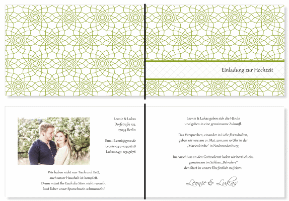  Einladungskarten Hochzeit, Hochzeitseinladungen, Hochzeitskarten, Einladungen f&uuml;r Hochzeit