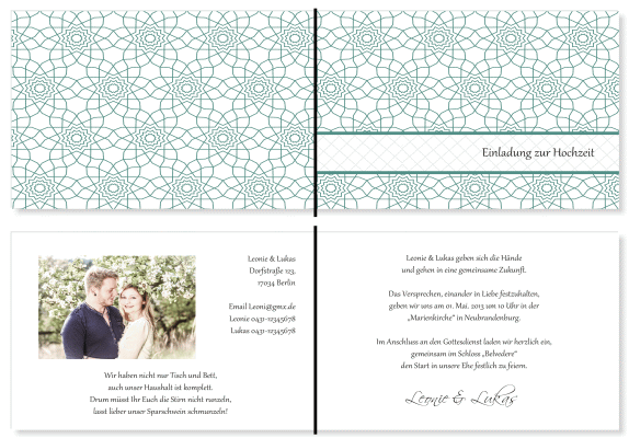  Einladungskarten Hochzeit, Hochzeitseinladungen, Hochzeitskarten, Einladungen f&uuml;r Hochzeit