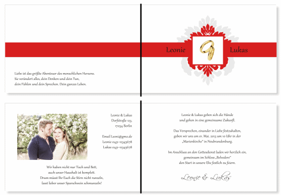  Einladungskarten Hochzeit, Hochzeitseinladungen, Hochzeitskarten, Einladungen f&uuml;r Hochzeit