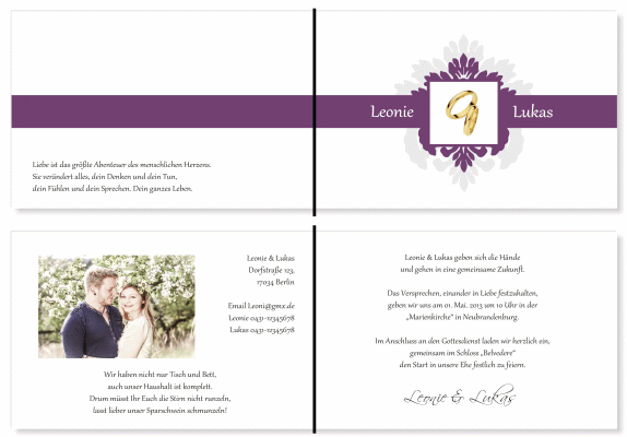  Einladungskarten Hochzeit, Hochzeitseinladungen, Hochzeitskarten, Einladungen f&uuml;r Hochzeit