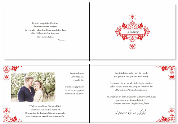  Einladungskarten Hochzeit, Hochzeitseinladungen, Hochzeitskarten, Einladungen f&uuml;r Hochzeit