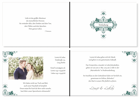  Einladungskarten Hochzeit, Hochzeitseinladungen, Hochzeitskarten, Einladungen f&uuml;r Hochzeit