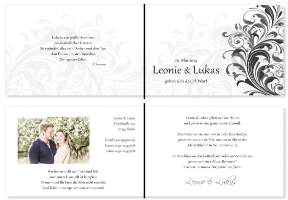  Einladungskarten Hochzeit, Hochzeitseinladungen, Hochzeitskarten, Einladungen f&uuml;r Hochzeit