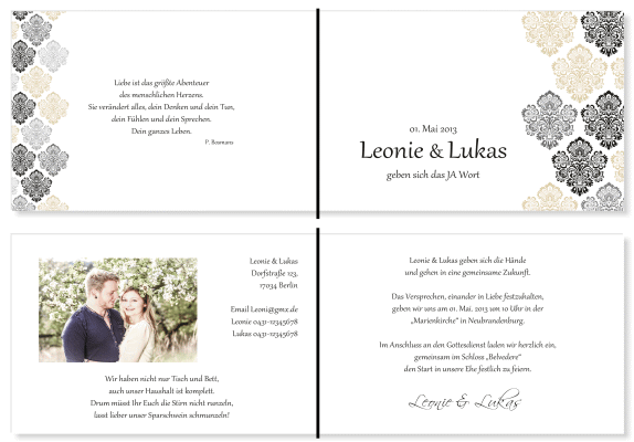  Einladungskarten Hochzeit, Hochzeitseinladungen, Hochzeitskarten, Einladungen f&uuml;r Hochzeit