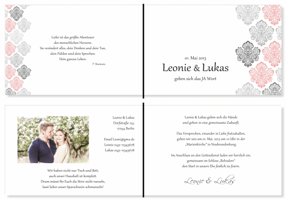  Einladungskarten Hochzeit, Hochzeitseinladungen, Hochzeitskarten, Einladungen f&uuml;r Hochzeit