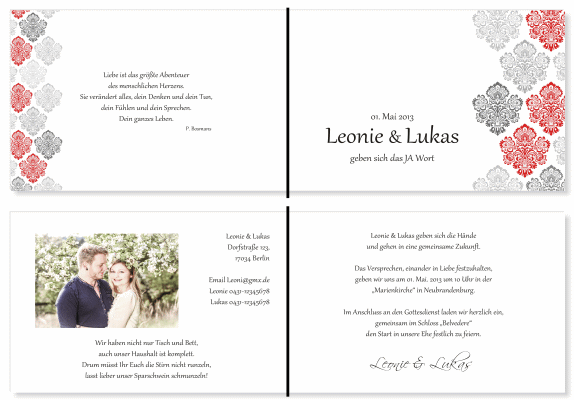  Einladungskarten Hochzeit, Hochzeitseinladungen, Hochzeitskarten, Einladungen f&uuml;r Hochzeit