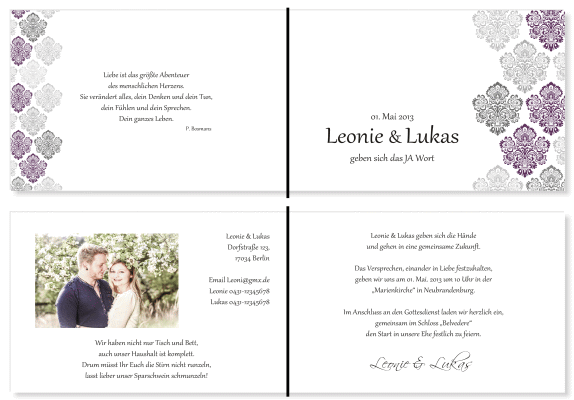  Einladungskarten Hochzeit, Hochzeitseinladungen, Hochzeitskarten, Einladungen f&uuml;r Hochzeit