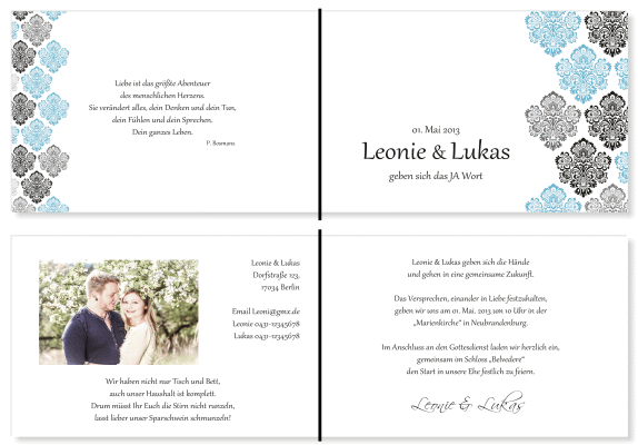  Einladungskarten Hochzeit, Hochzeitseinladungen, Hochzeitskarten, Einladungen f&uuml;r Hochzeit