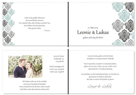  Einladungskarten Hochzeit, Hochzeitseinladungen, Hochzeitskarten, Einladungen f&uuml;r Hochzeit