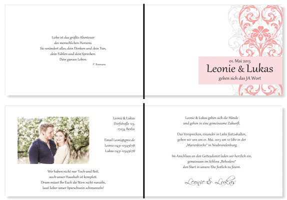  Einladungskarten Hochzeit, Hochzeitseinladungen, Hochzeitskarten, Einladungen f&uuml;r Hochzeit