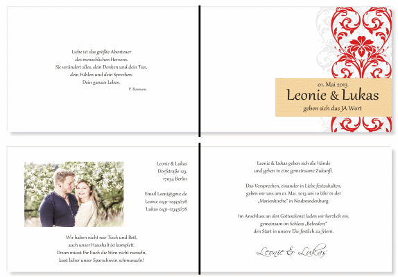  Einladungskarten Hochzeit, Hochzeitseinladungen, Hochzeitskarten, Einladungen f&uuml;r Hochzeit