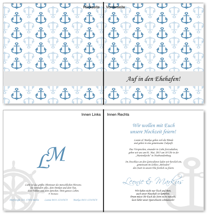  Einladungskarten Hochzeit, Hochzeitseinladungen, Hochzeitskarten, Einladungen f&uuml;r Hochzeit