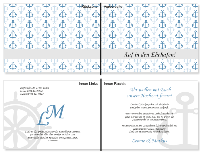  Einladungskarten Hochzeit, Hochzeitseinladungen, Hochzeitskarten, Einladungen für Hochzeit