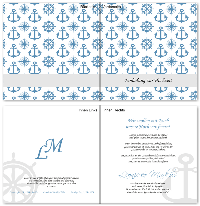  Einladungskarten Hochzeit, Hochzeitseinladungen, Hochzeitskarten, Einladungen f&uuml;r Hochzeit