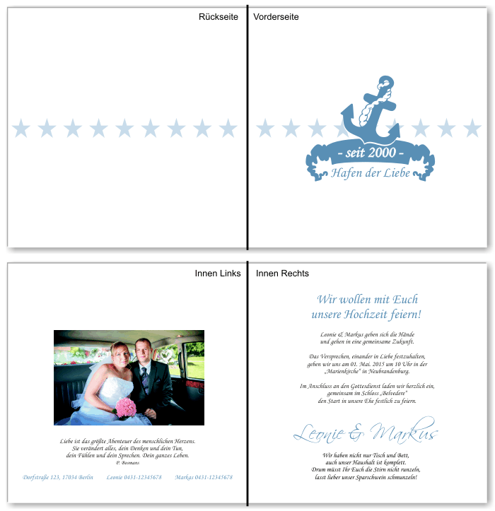  Einladungskarten Hochzeit, Hochzeitseinladungen, Hochzeitskarten, Einladungen f&uuml;r Hochzeit