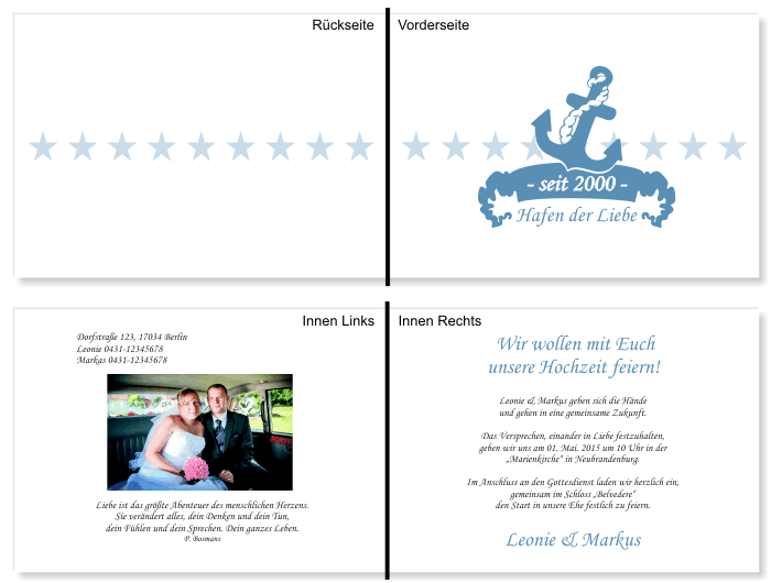  Einladungskarten Hochzeit, Hochzeitseinladungen, Hochzeitskarten, Einladungen für Hochzeit