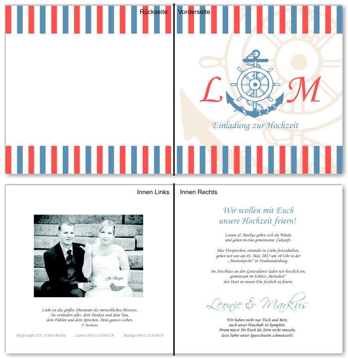  Einladungskarten Hochzeit, Hochzeitseinladungen, Hochzeitskarten, Einladungen f&uuml;r Hochzeit