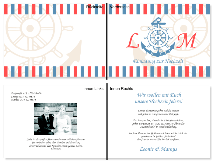  Einladungskarten Hochzeit, Hochzeitseinladungen, Hochzeitskarten, Einladungen für Hochzeit