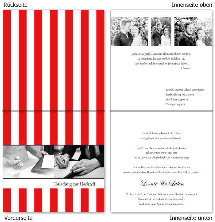  Einladungskarten Hochzeit, Hochzeitseinladungen, Hochzeitskarten, Einladungen f&uuml;r Hochzeit