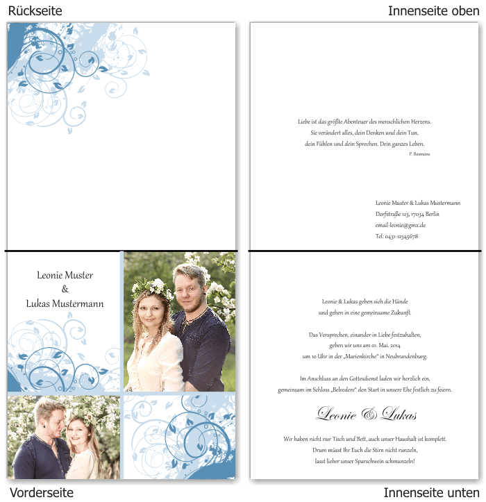  Einladungskarten Hochzeit, Hochzeitseinladungen, Hochzeitskarten, Einladungen f&uuml;r Hochzeit