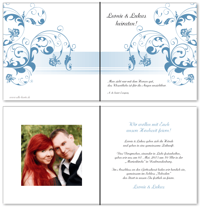  Einladungskarten Hochzeit, Hochzeitseinladungen, Hochzeitskarten, Einladungen f&uuml;r Hochzeit