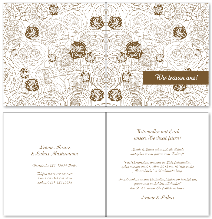  Einladungskarten Hochzeit, Hochzeitseinladungen, Hochzeitskarten, Einladungen f&uuml;r Hochzeit