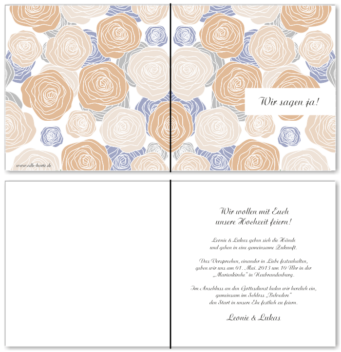  Einladungskarten Hochzeit, Hochzeitseinladungen, Hochzeitskarten, Einladungen f&uuml;r Hochzeit