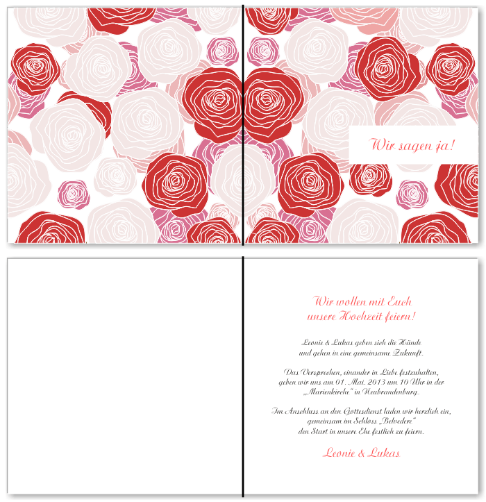  Einladungskarten Hochzeit, Hochzeitseinladungen, Hochzeitskarten, Einladungen f&uuml;r Hochzeit