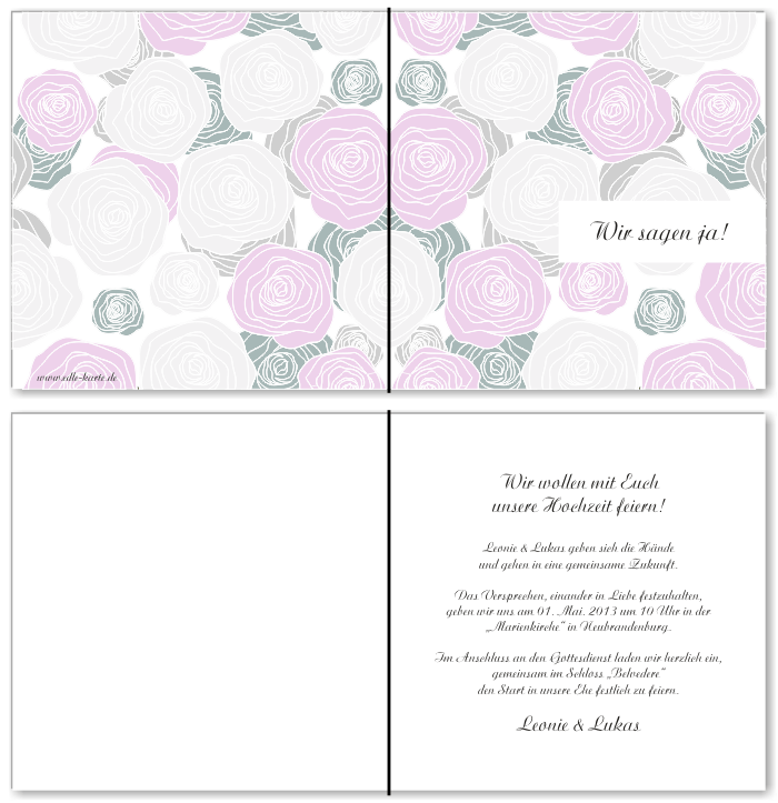  Einladungskarten Hochzeit, Hochzeitseinladungen, Hochzeitskarten, Einladungen f&uuml;r Hochzeit