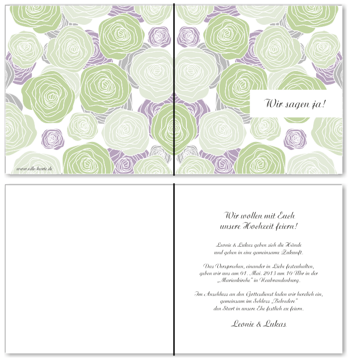  Einladungskarten Hochzeit, Hochzeitseinladungen, Hochzeitskarten, Einladungen f&uuml;r Hochzeit