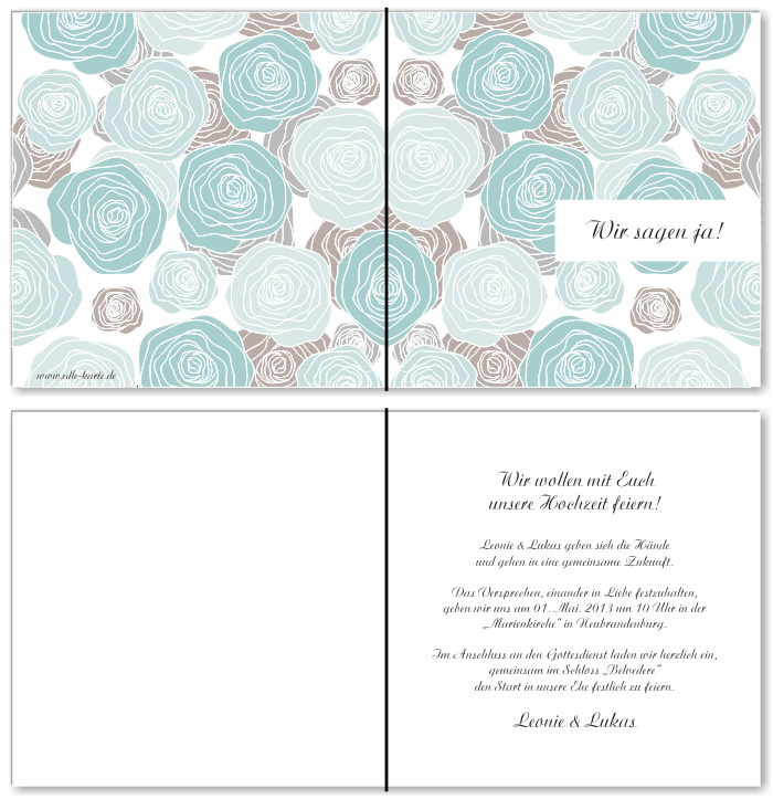  Einladungskarten Hochzeit, Hochzeitseinladungen, Hochzeitskarten, Einladungen f&uuml;r Hochzeit