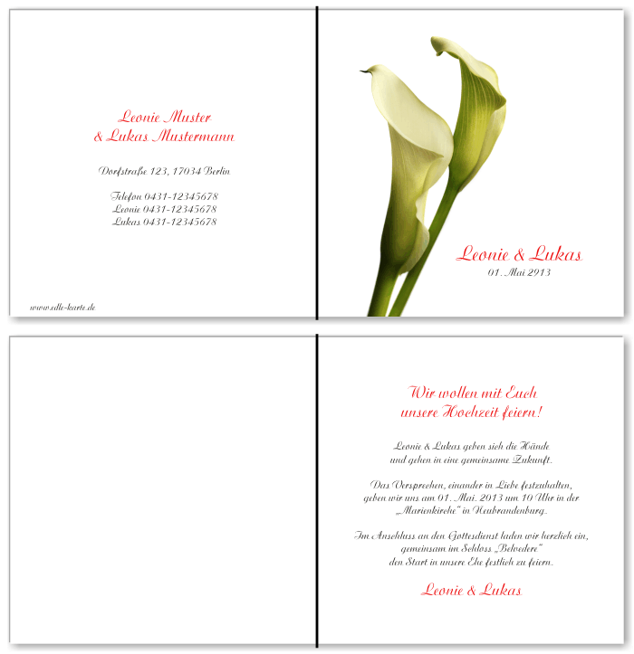  Einladungskarten Hochzeit, Hochzeitseinladungen, Hochzeitskarten, Einladungen f&uuml;r Hochzeit