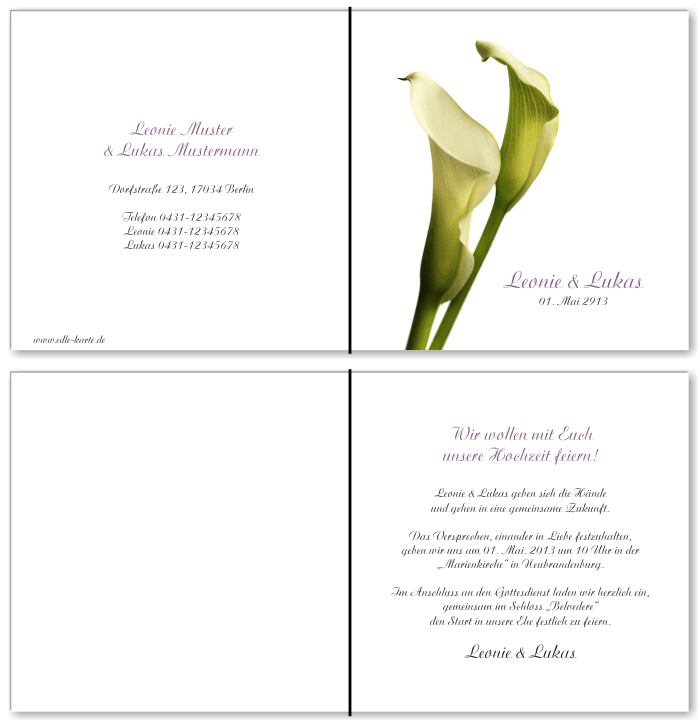  Einladungskarten Hochzeit, Hochzeitseinladungen, Hochzeitskarten, Einladungen f&uuml;r Hochzeit