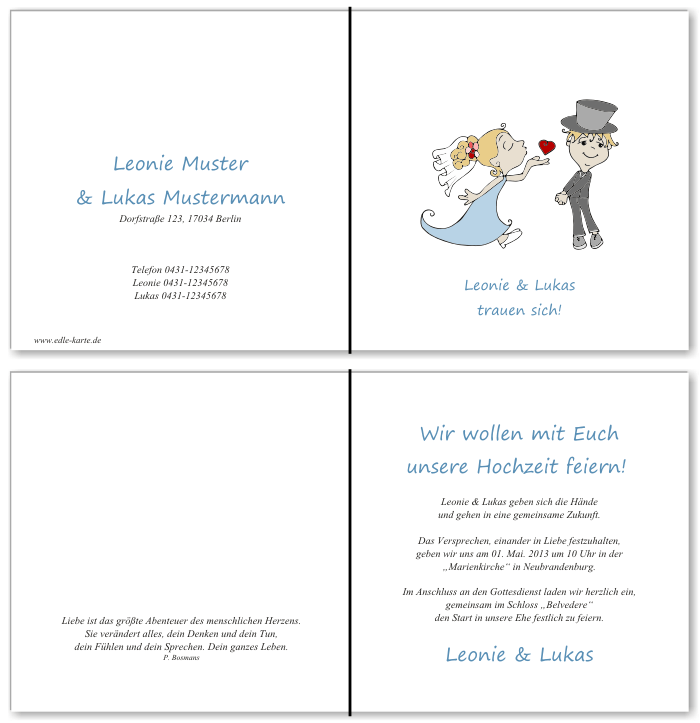  Einladungskarten Hochzeit, Hochzeitseinladungen, Hochzeitskarten, Einladungen f&uuml;r Hochzeit