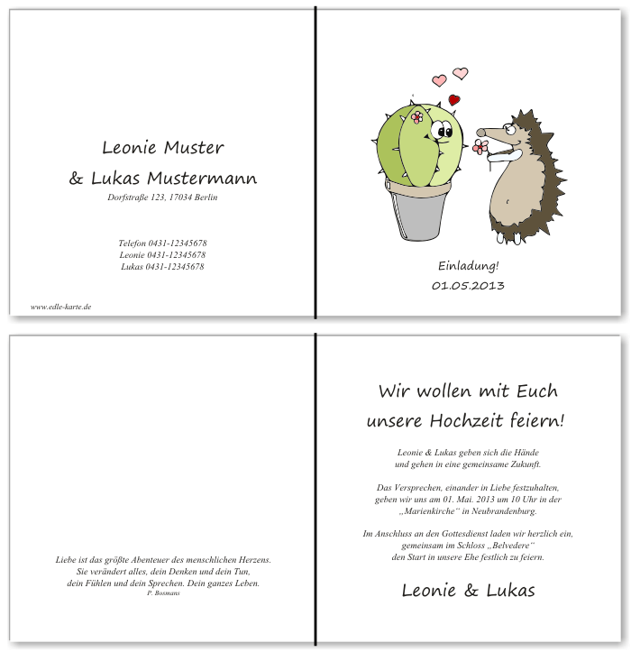  Einladungskarten Hochzeit, Hochzeitseinladungen, Hochzeitskarten, Einladungen f&uuml;r Hochzeit