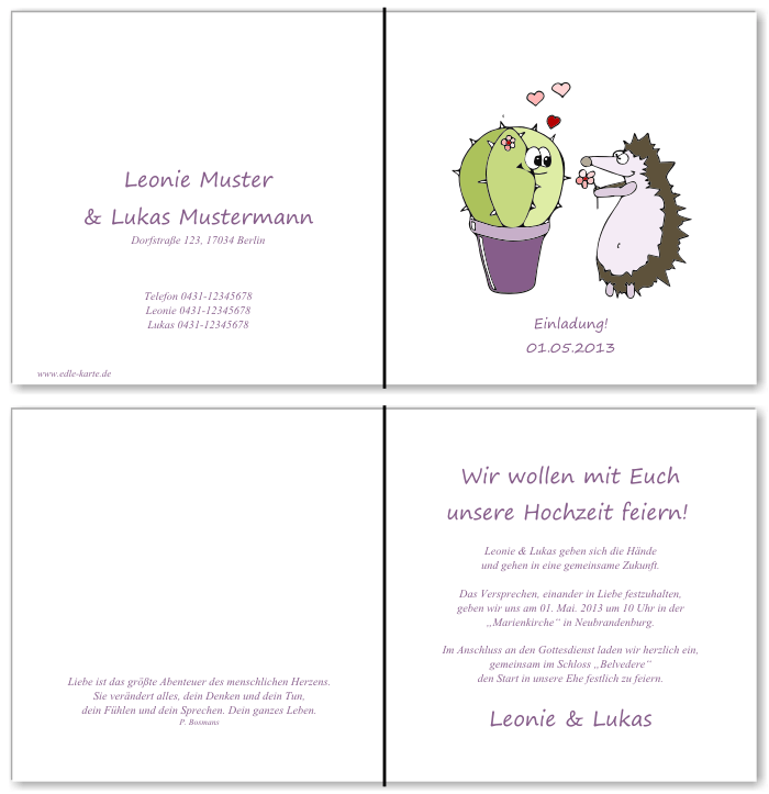  Einladungskarten Hochzeit, Hochzeitseinladungen, Hochzeitskarten, Einladungen f&uuml;r Hochzeit