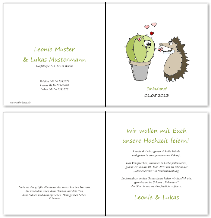  Einladungskarten Hochzeit, Hochzeitseinladungen, Hochzeitskarten, Einladungen f&uuml;r Hochzeit