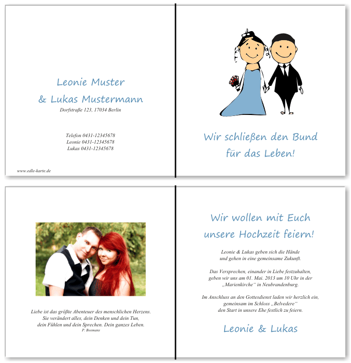  Einladungskarten Hochzeit, Hochzeitseinladungen, Hochzeitskarten, Einladungen f&uuml;r Hochzeit