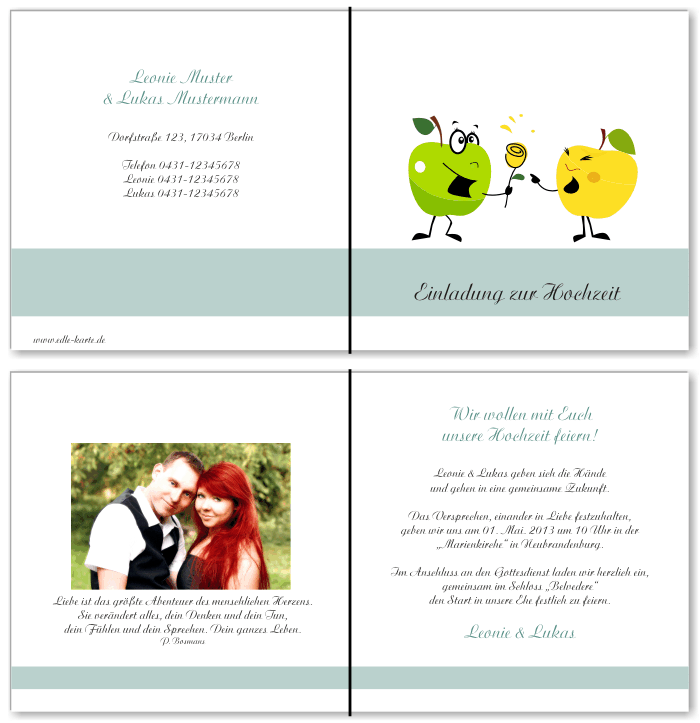  Einladungskarten Hochzeit, Hochzeitseinladungen, Hochzeitskarten, Einladungen f&uuml;r Hochzeit