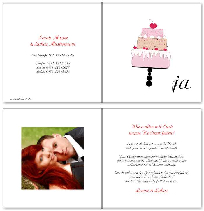  Einladungskarten Hochzeit, Hochzeitseinladungen, Hochzeitskarten, Einladungen f&uuml;r Hochzeit