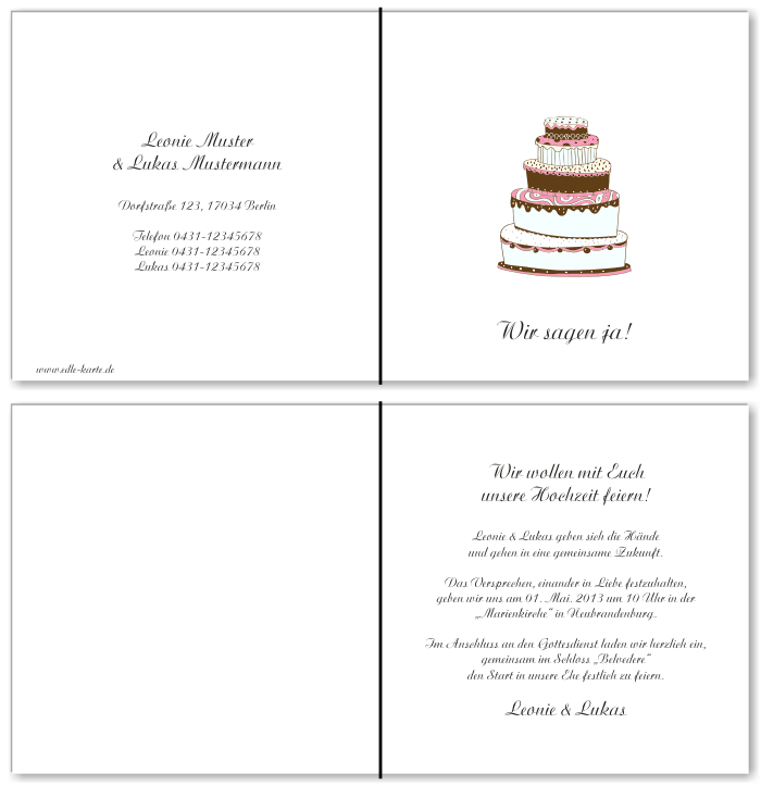  Einladungskarten Hochzeit, Hochzeitseinladungen, Hochzeitskarten, Einladungen f&uuml;r Hochzeit