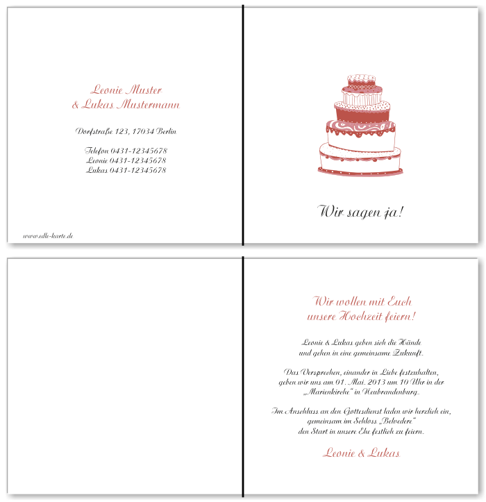  Einladungskarten Hochzeit, Hochzeitseinladungen, Hochzeitskarten, Einladungen f&uuml;r Hochzeit