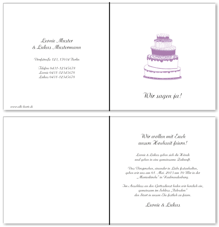  Einladungskarten Hochzeit, Hochzeitseinladungen, Hochzeitskarten, Einladungen f&uuml;r Hochzeit