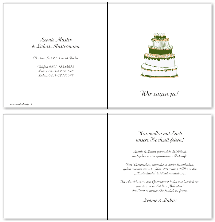  Einladungskarten Hochzeit, Hochzeitseinladungen, Hochzeitskarten, Einladungen f&uuml;r Hochzeit